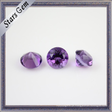 Redonda perfeita Natural Cut Amethyst Gemstone